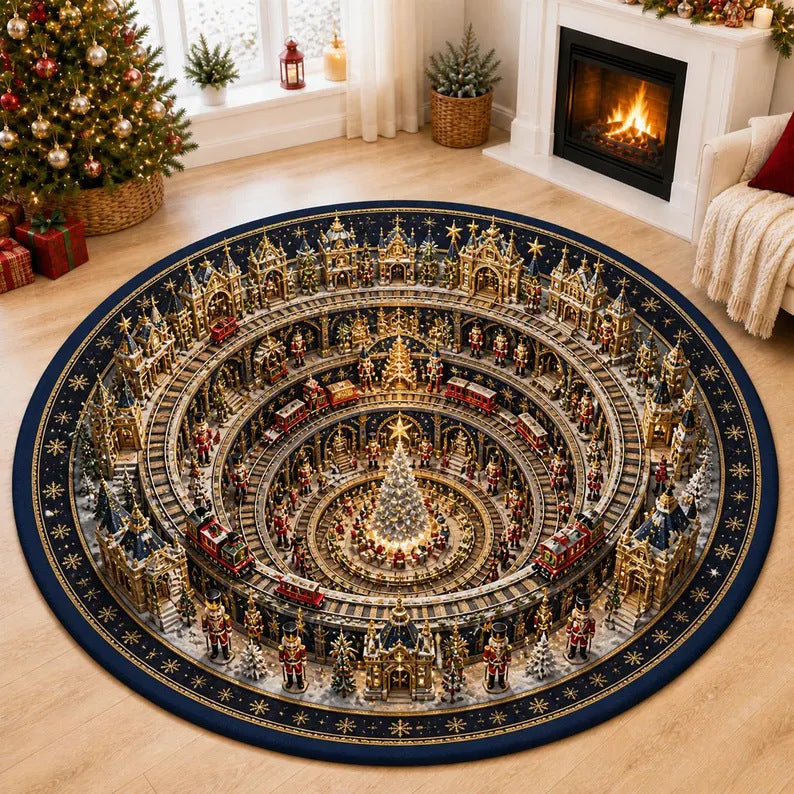 Kerstdorp Draaimolen Tapijt