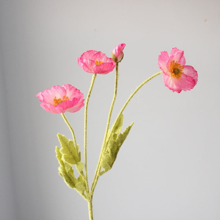 Levensechte Zijde Papaver Bloemsteel