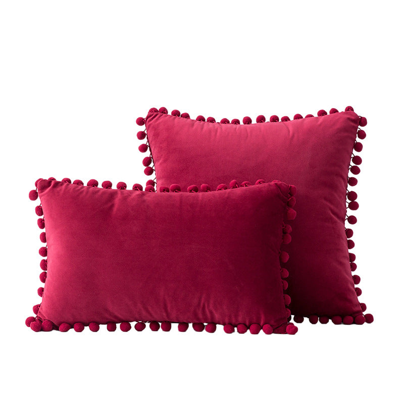 Decoratieve Pom-Pom Accent Kussen