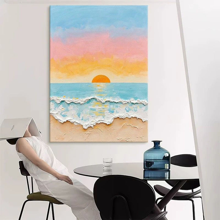 Impressionistische Zeelandschap Canvas Kunst
