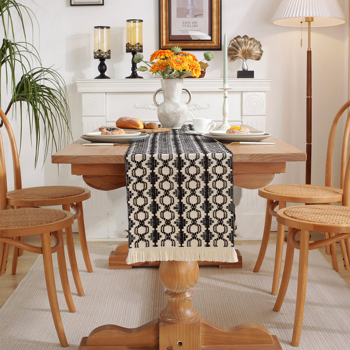 Moderne Franje Tafel Runner