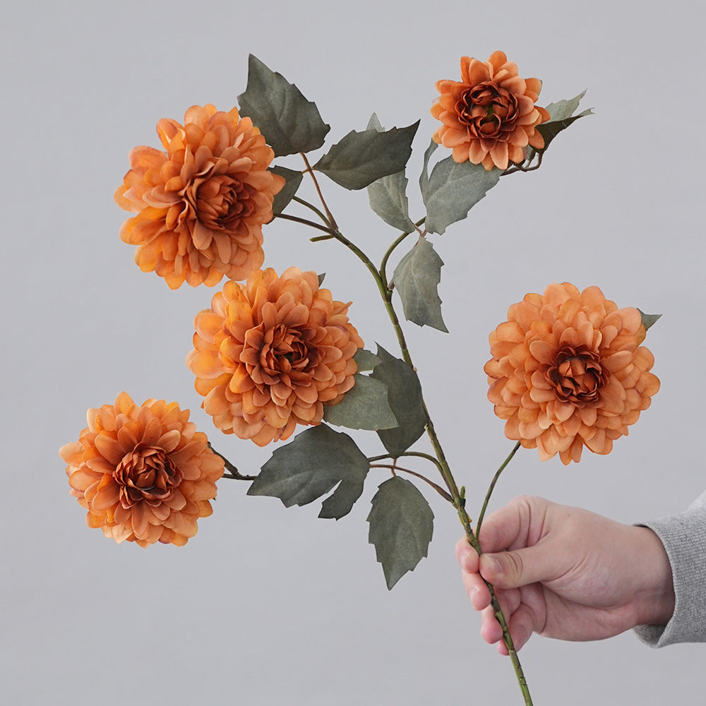 Faux Dahlia Steel