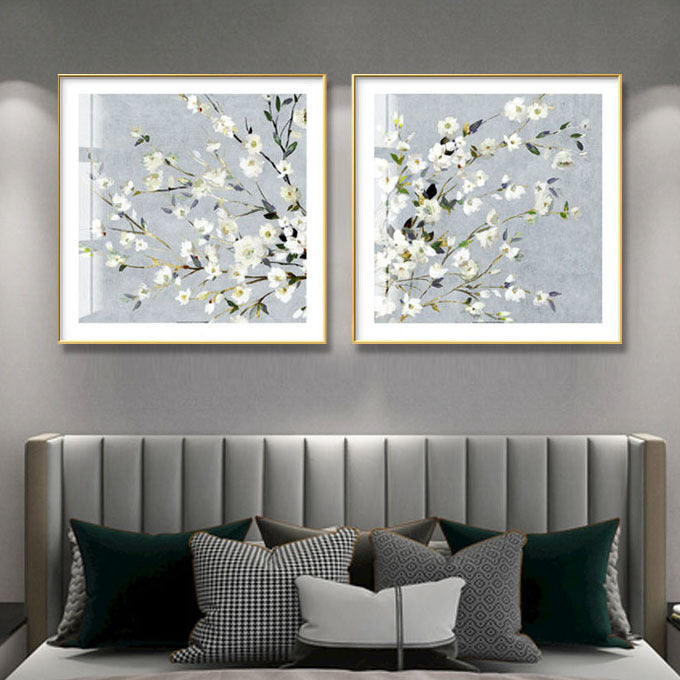 Elegante Bloemen Wandkunst Set