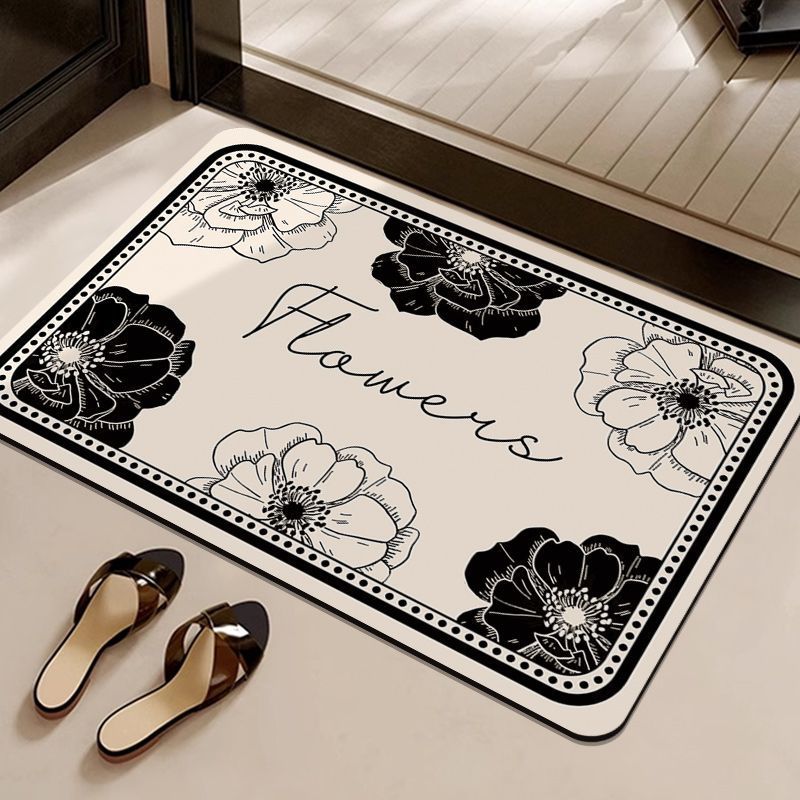 Decoratieve Bloem-Thema Deurmat