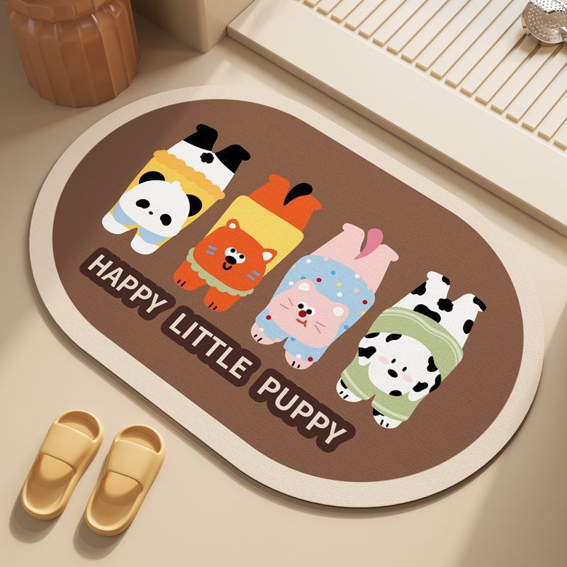 Speelse Puppy-Thema Badmat