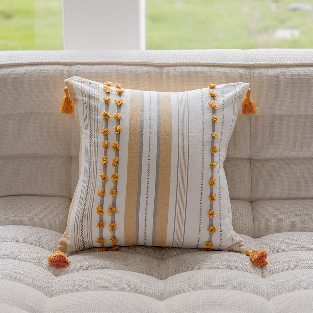 Decoratieve Pom Pom Accent Kussen
