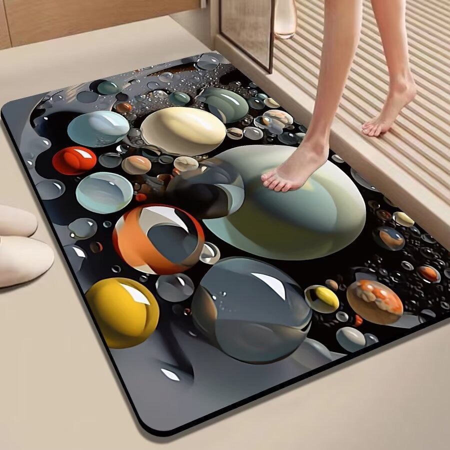 Artistieke 3D Edelsteen-Thema Badmat