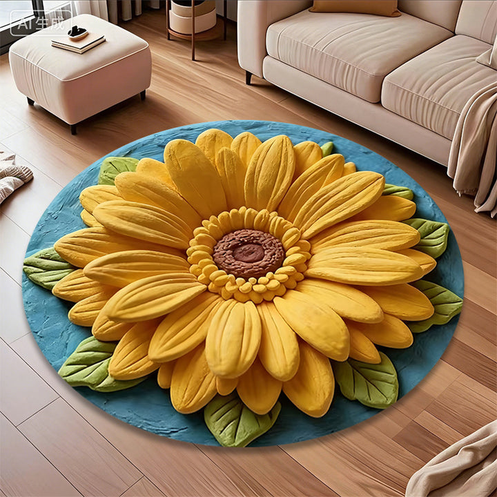 3D Bloem-Thema Tapijt