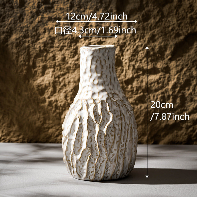Textured Rustieke Handgemaakte Keramische Tafeldruppelvaas