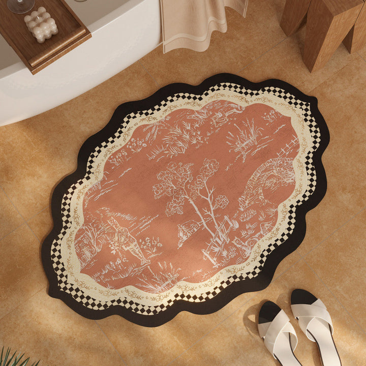 Elegante Vintage Bloemenprint Vloermat
