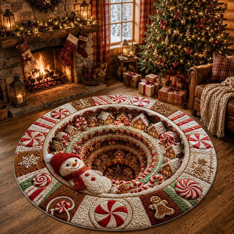 Kerstdorp Draaimolen Tapijt