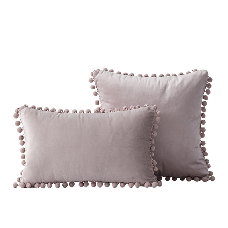 Decoratieve Pom-Pom Accent Kussen