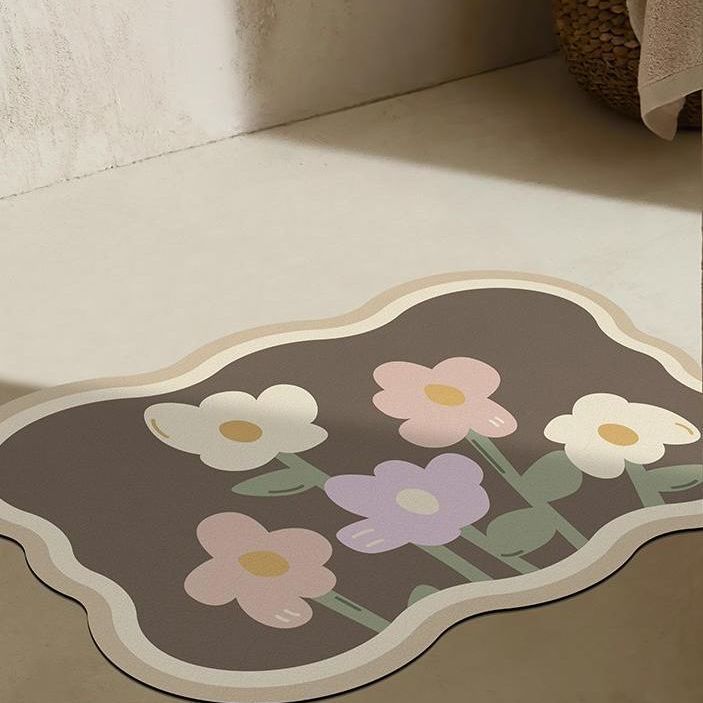 Bloemrijke Decoratieve Gebiedsmat voor Huisdecoratie