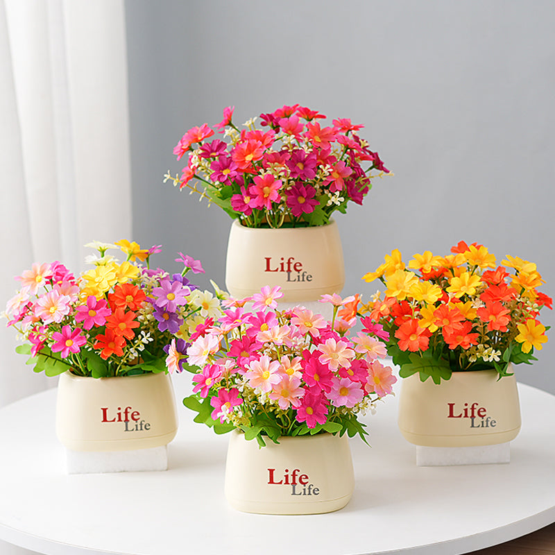 Decoratieve Pot met Nep Bloemarrangement