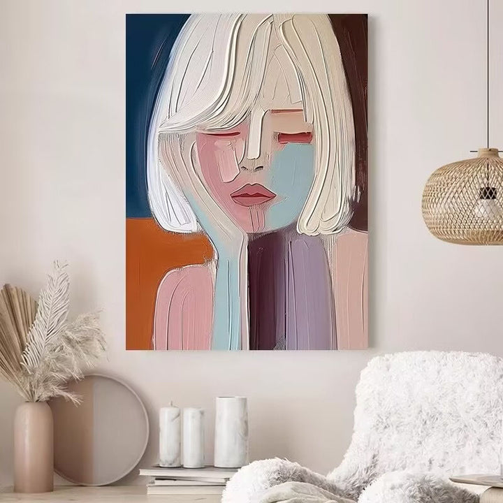 Abstract Portret Canvas Kunstwerk