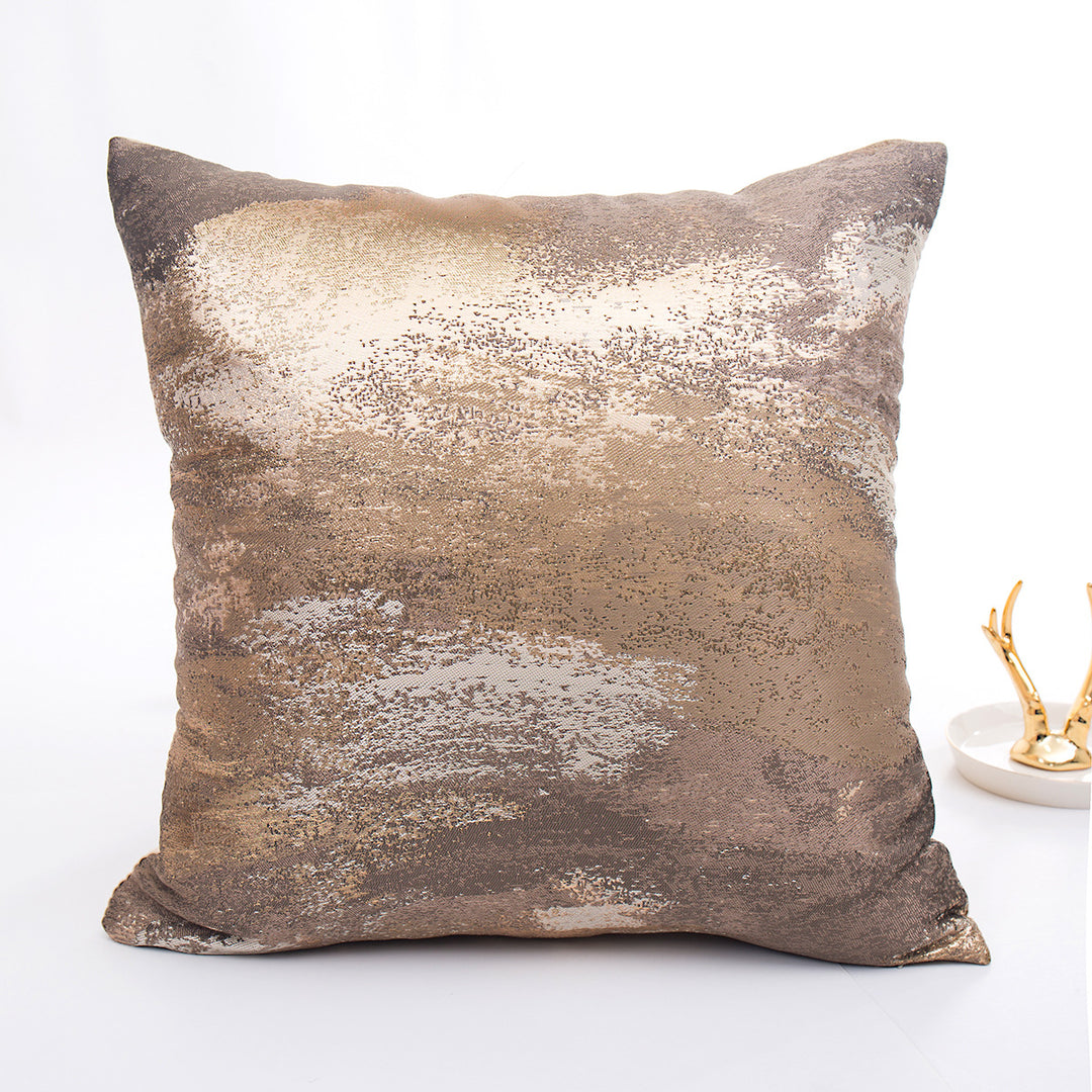 Decoratieve Geweven Kussen met Metallic Afwerking