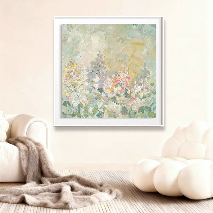Abstracte Bloemrijke Kunst Canvas