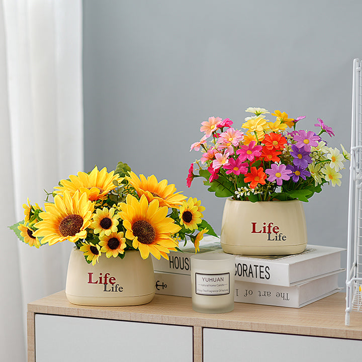 Decoratieve Pot met Nep Bloemarrangement