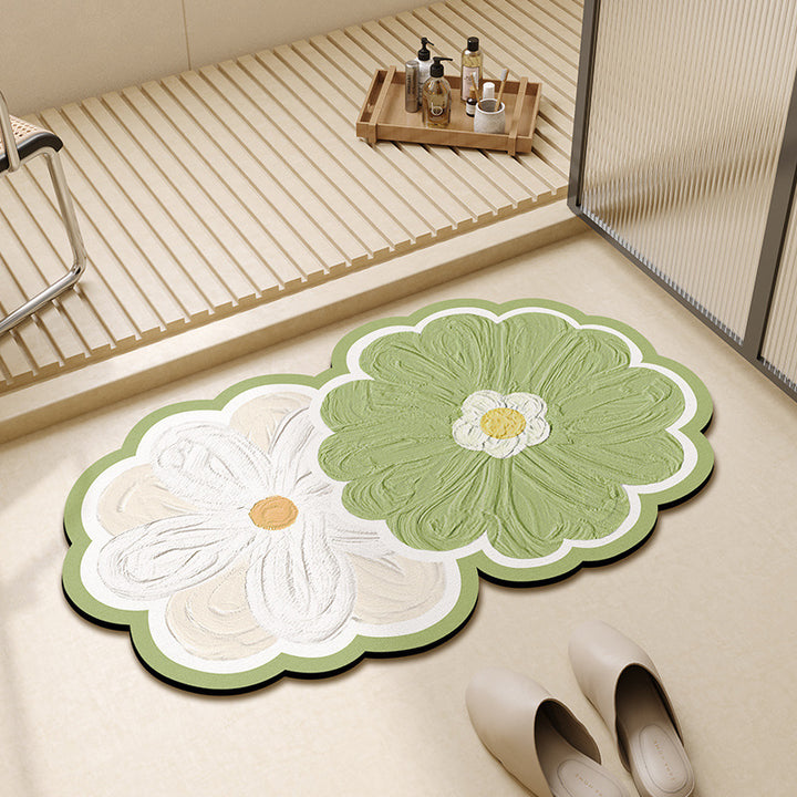 Floraal Ontwerp Pluchen Badmat