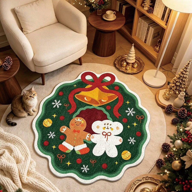 Feestelijk Themed Decoratieve Ronde Vloerkleed