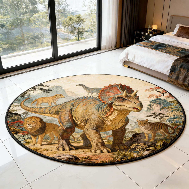 Artistieke Tiger-Themed Ronde Vloerkleed