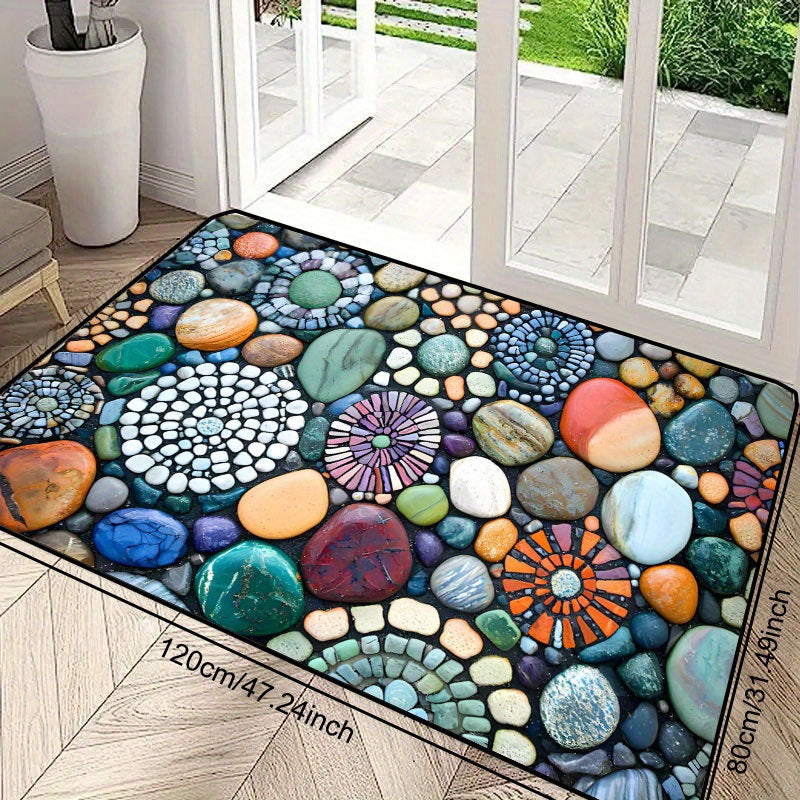 Decoratieve Steenpatroon Welkom Mat