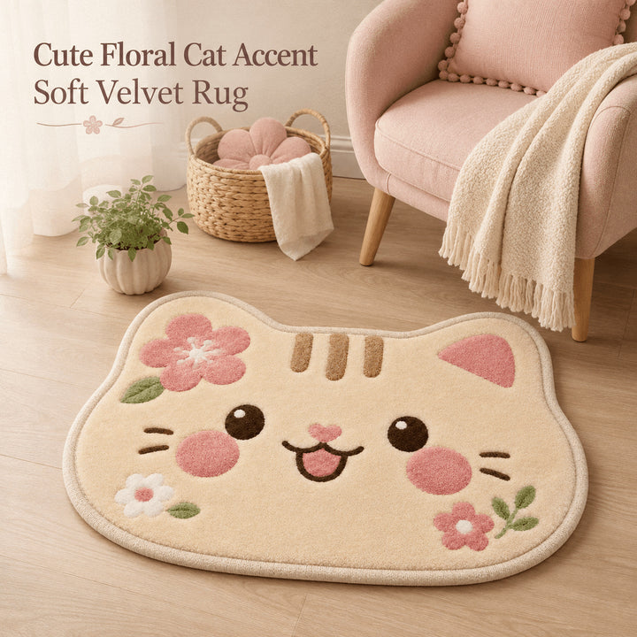 Kat-vormige Pluchen Vloerkleed