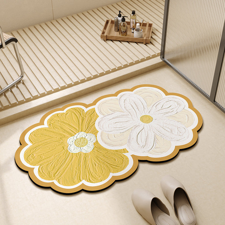 Floraal Ontwerp Pluchen Badmat