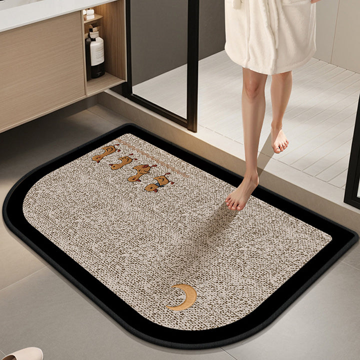 Absorberende Antislip Badmat met Winterthema