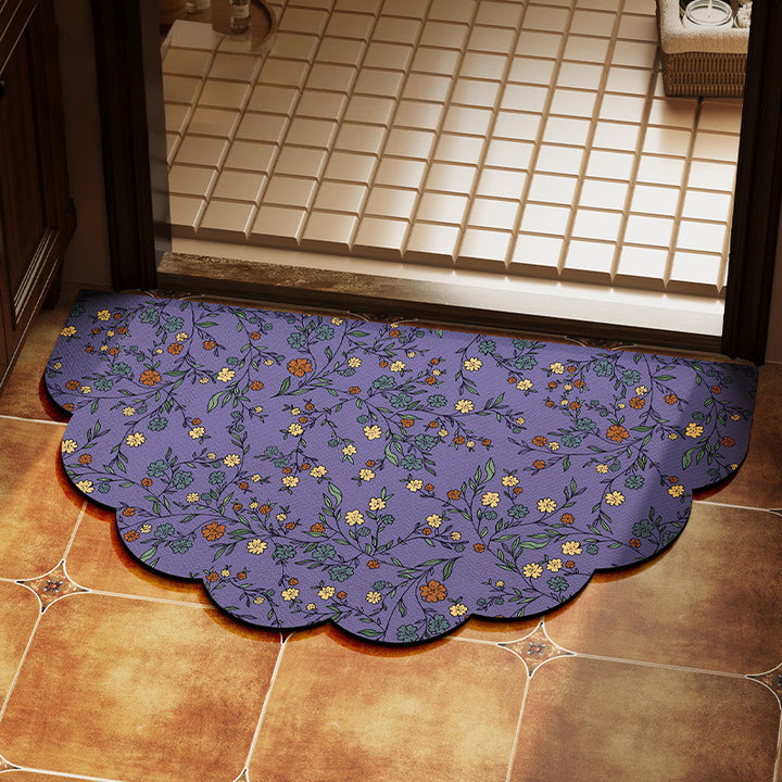 Bloemvormig Scalloped Vloerkleed