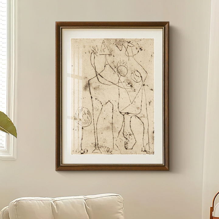 Abstracte Lijnkunst Ingelijste Print