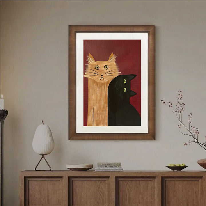Kat-Thema Artistieke Muurdecoratie