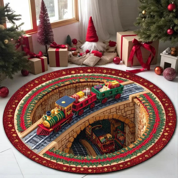 Kersttrein-Thema Area Rug