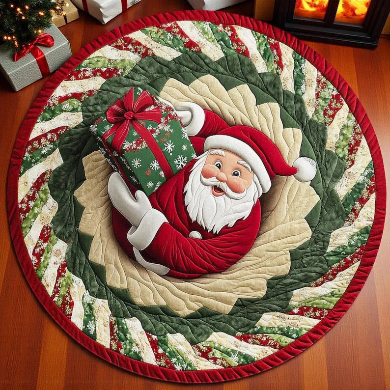 Decoratieve kerstthema vloerkleed