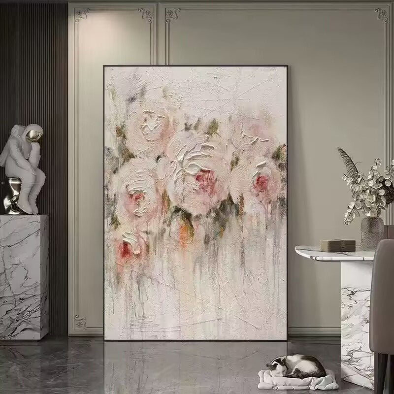 Bloemrijke Geweven Wanddecoratie