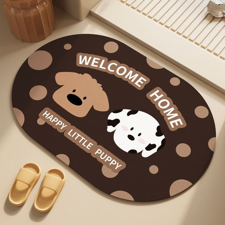 Speelse Puppy-Thema Badmat