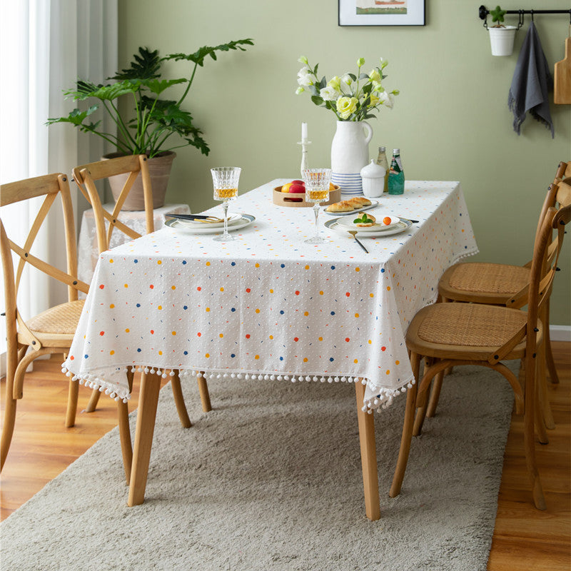 Decoratieve stippen tafelkleed