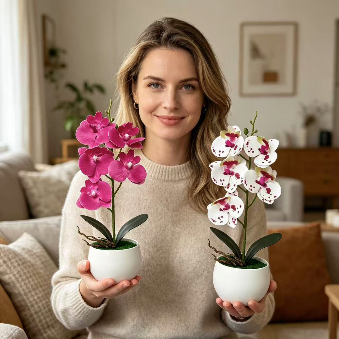 Realistische Kunstorchidee Plant Arrangement voor Binnendecoratie