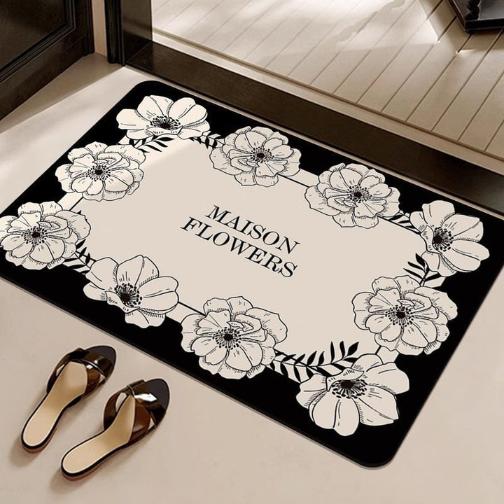 Decoratieve Bloem-Thema Deurmat