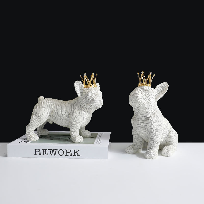 Decoratieve Hondenfiguur met Kroon