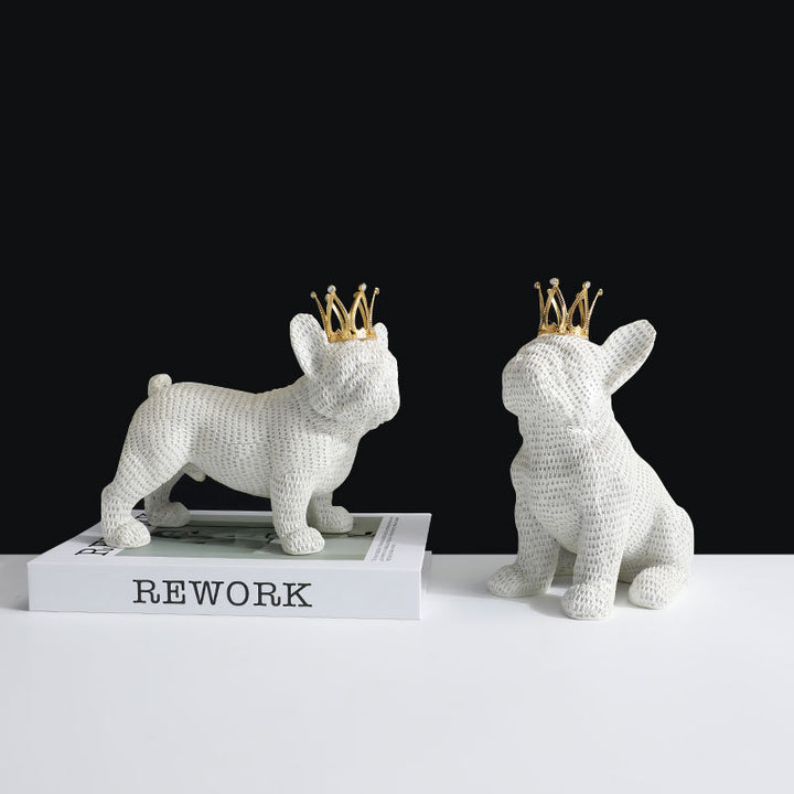 Decoratieve Hondenfiguur met Kroon