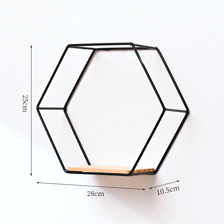 Hexagonale Muurbevestigde Plank