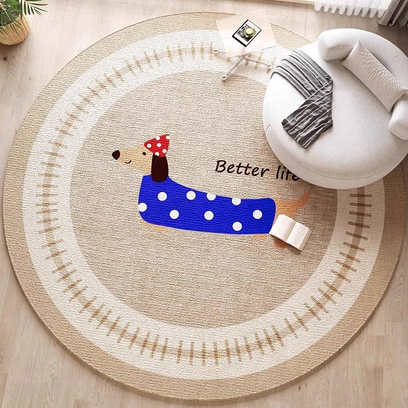 Decoratieve Honden-Thema Area Rug voor Thuisdecoratie