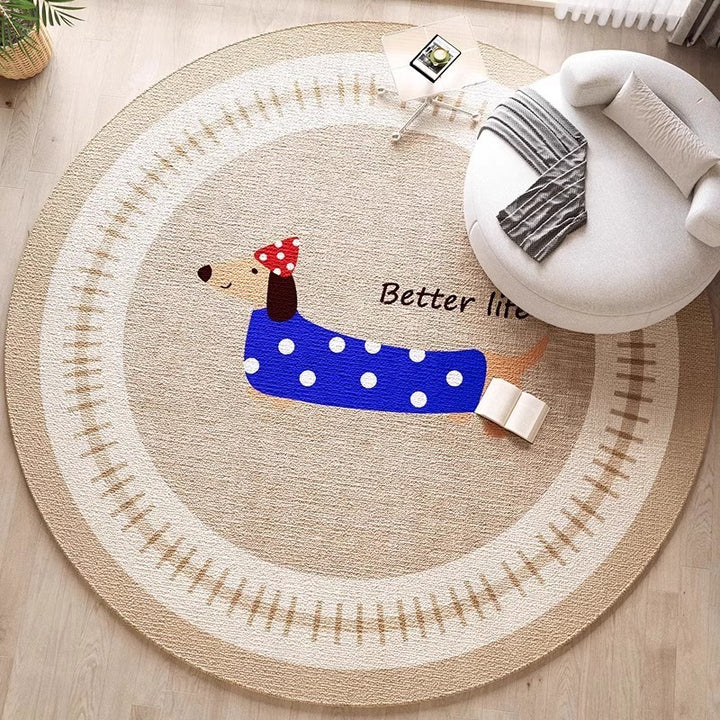 Decoratieve Honden-Thema Area Rug voor Thuisdecoratie