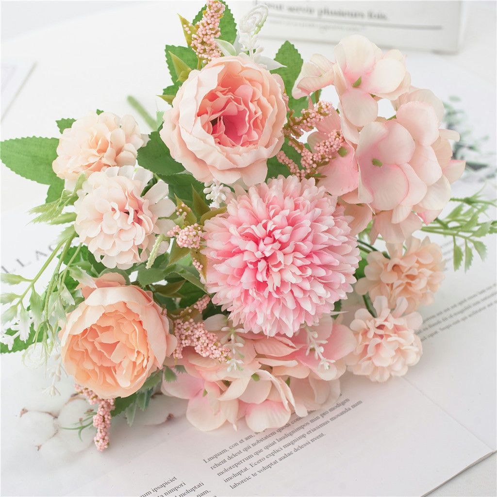Elegante Kunstbloemen Boeket met Gemengde Bloemen