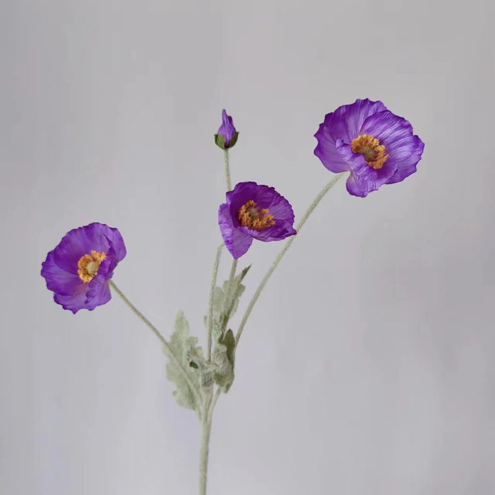 Levensechte Zijde Papaver Bloemsteel