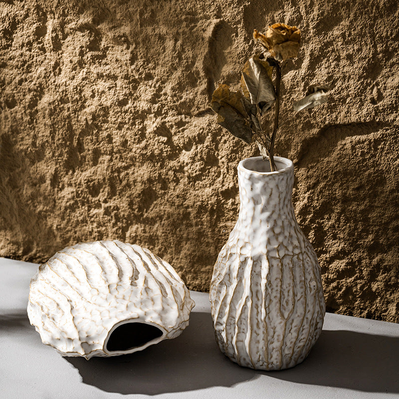 Textured Rustieke Handgemaakte Keramische Tafeldruppelvaas