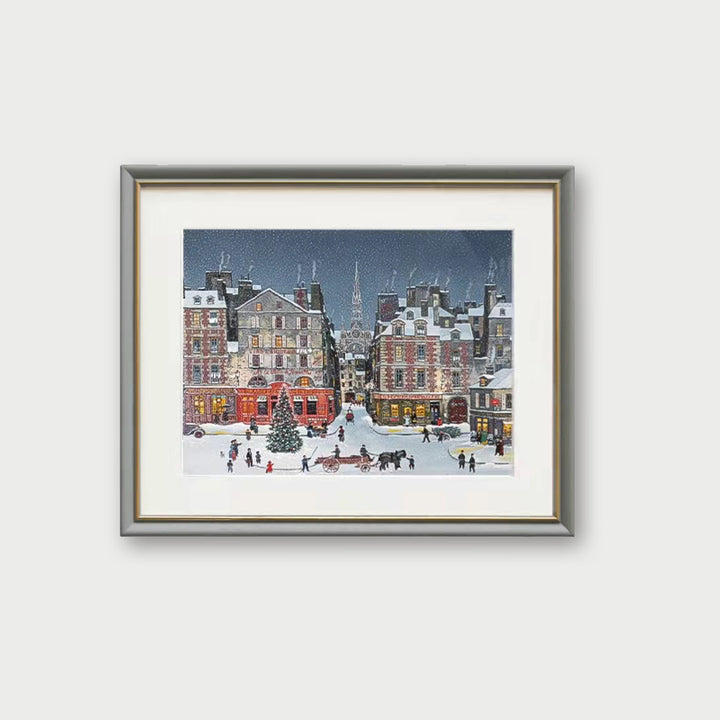 Ingelijste Winterlandschap Kunstwerk