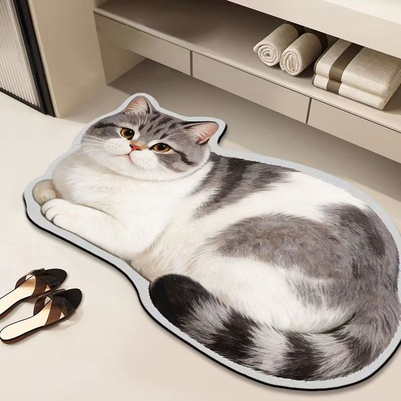 Gezellige Kat-Vormige Badmat