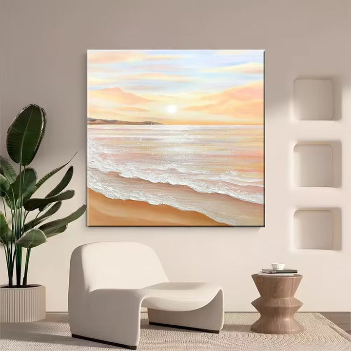 Kustzonsondergang Canvas Wandkunst